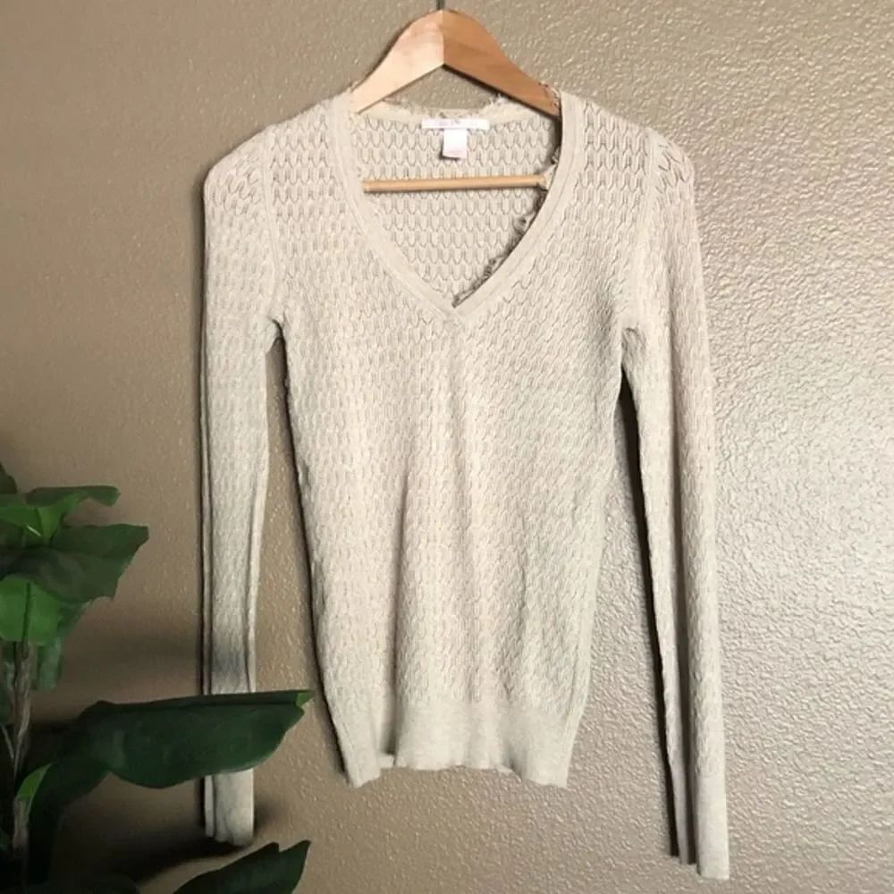 Victoria’s Secret Beige Knitted Fringe Top
